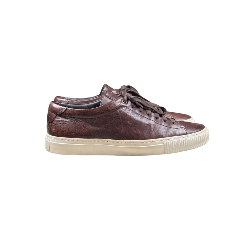 GOODMAN BRAND 'EDGE' MENS BROWN LEATHER SNEAKER/SHOE SIZE 8 $228